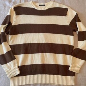 Brandy Melville Brianna brown and beige striped oversized sweater - worn once
